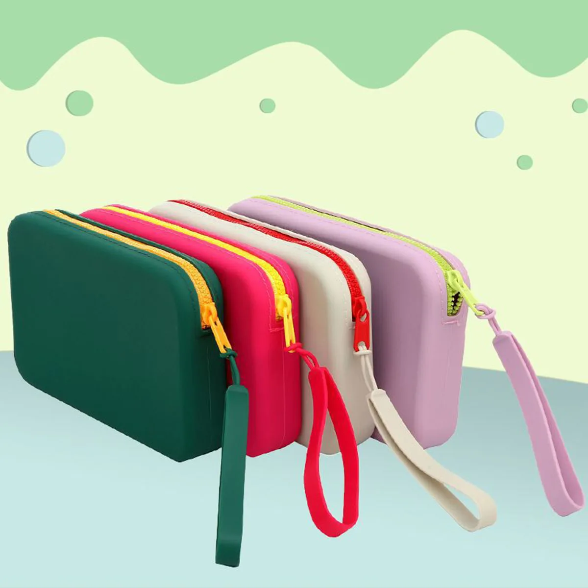 Bolsa cuadrada de almacenamiento de artículos de tocador y cosméticos de gran capacidad, caja de almacenamiento Digital multifuncional, organizador para el hogar y los viajes
