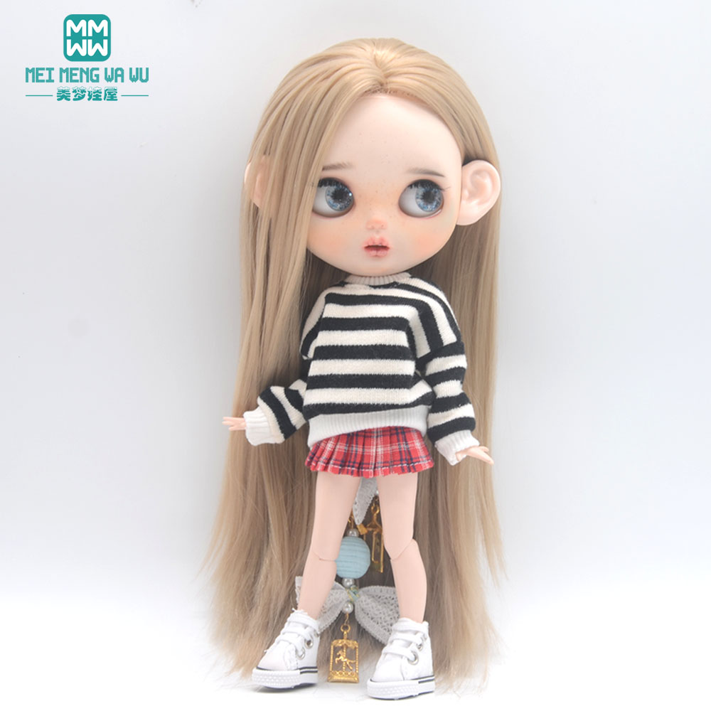 Blyth Puppenzubehör Kleidung Mode Sweatshirt, Schuhüberzüge, Sneakers für Blyth Azone Puppe Weihnachtsgeschenk