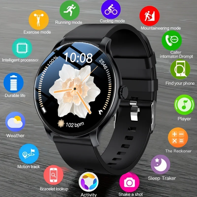 LAXASFIT 2025 Neue Smartwatch Bluetooth Talk 1,52-Zoll-Touchscreen Herren-Sportuhr Smart Watch Damen Weihnachtsgeschenk