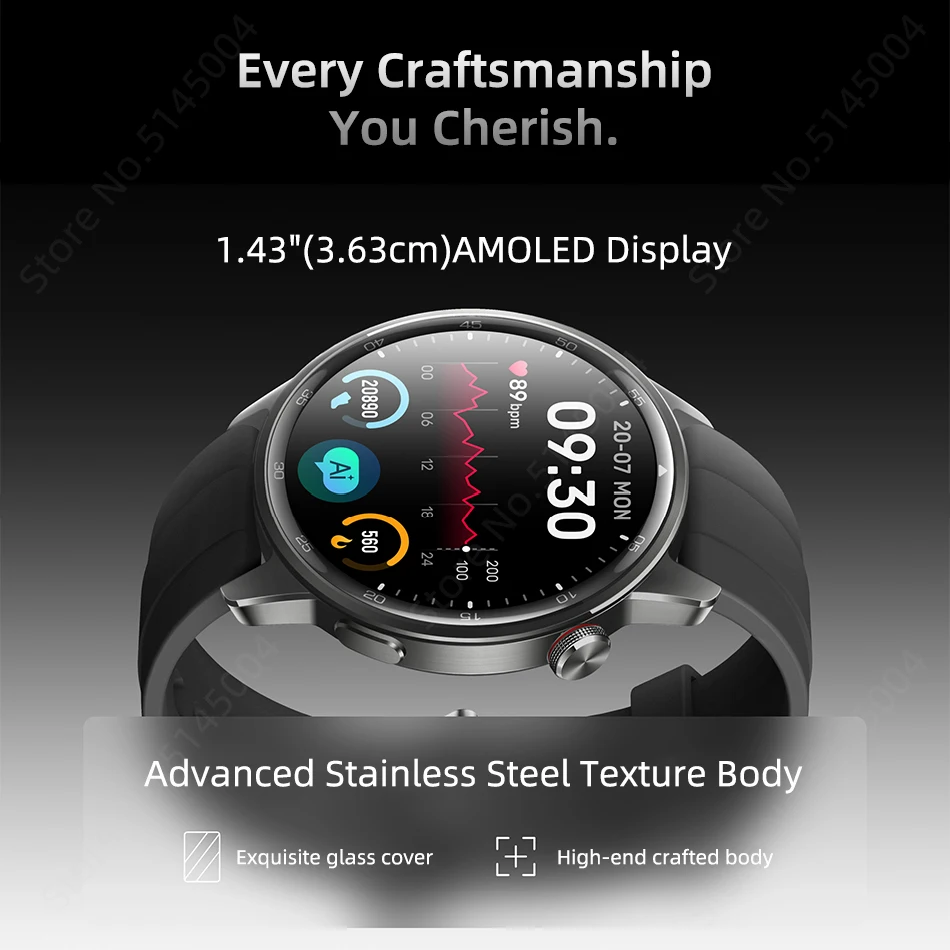 Global Version realme watch S2 SmartWatch 1.43'' AMOLED Display Blood Oxygen Sensor 20 Days Battery Life IP68 Waterproof Watch