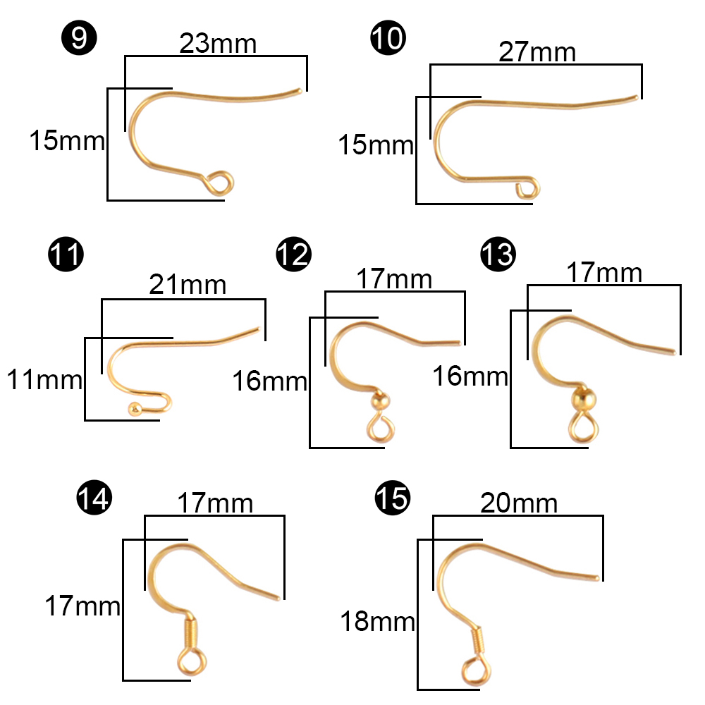 20 50 個ステンレス鋼のイヤリング所見低刺激性フックイヤーワイヤージュエリー作成用品 DIY イヤリングを自分で作る