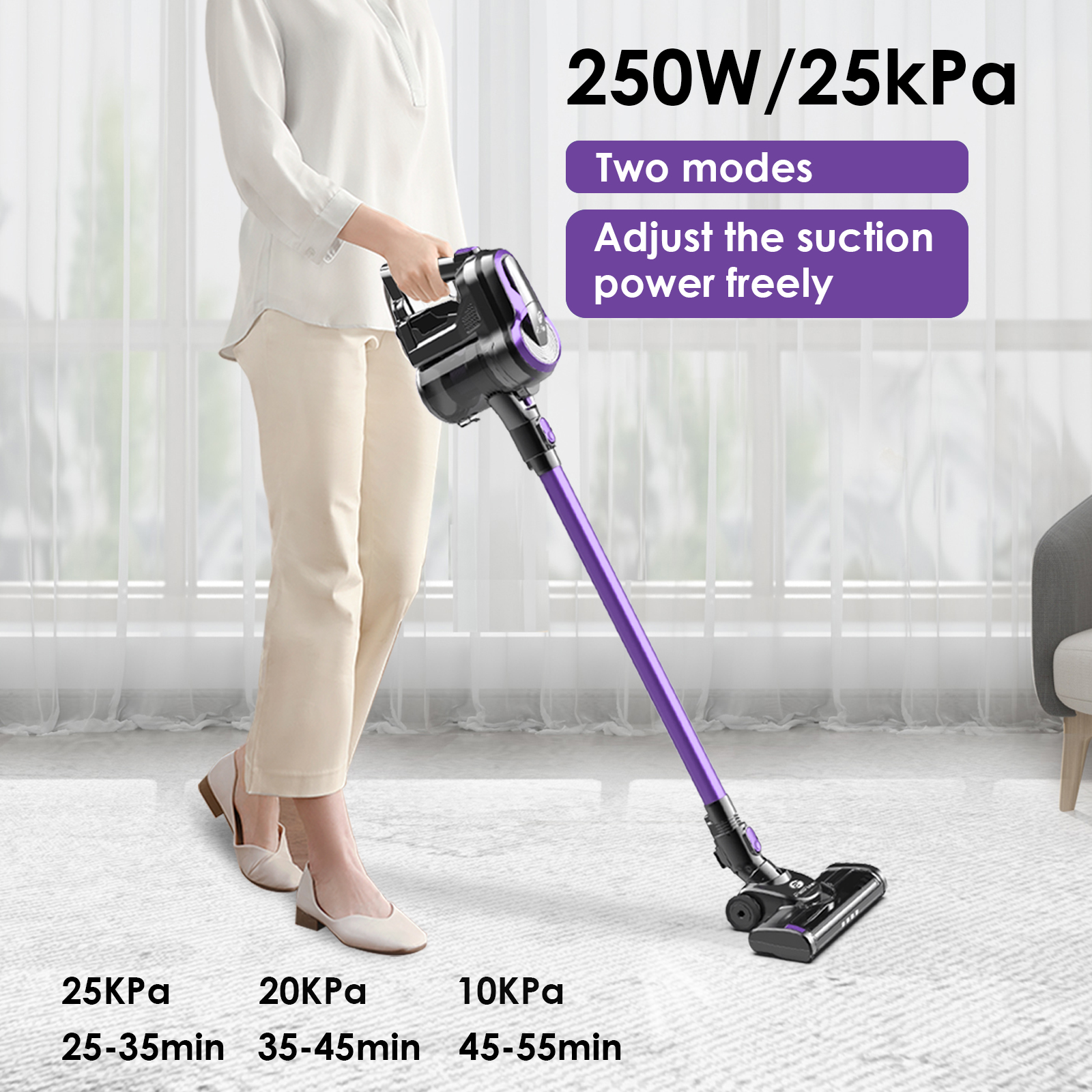 FixtFixer X6 25000Pa 250W Cordless Vacuum Cleaner Hand-held for Household Appliances, 55 Mins, 1.1L Dust Cup,Removable B