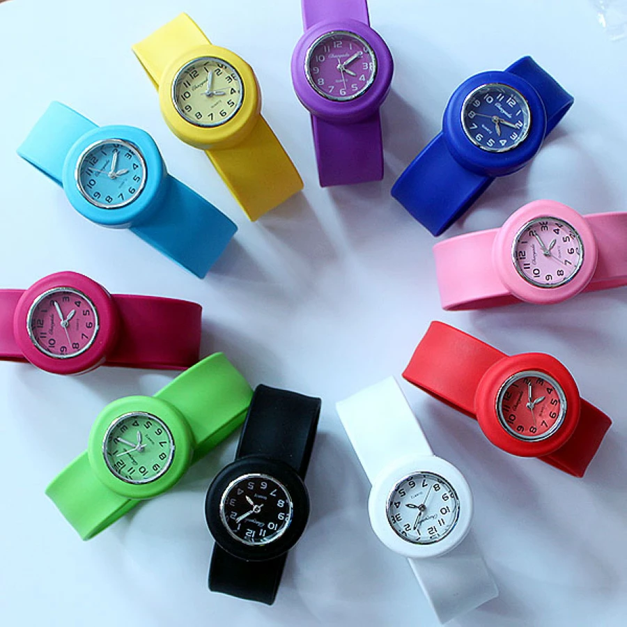 Reloj de pulsera de goma de silicona Unisex para niños, niñas y niños, regalo A5, 10 colores a elegir