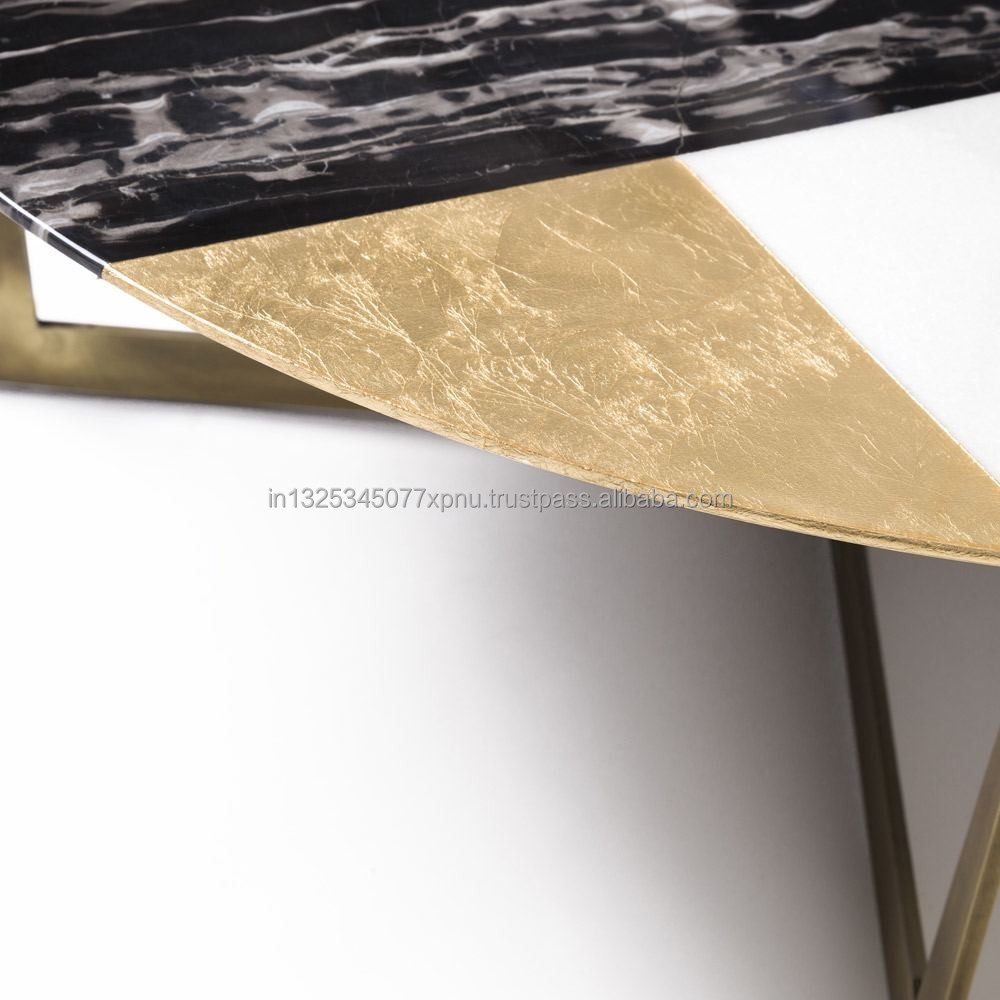 Mesa de centro con tapa de mármol, india