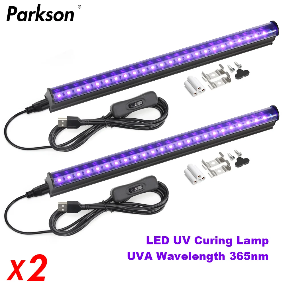 2 Pz/lotto 5W USB UV LED Luce Nera T8 Barra di Luce Nera 395nm 400nm Fluorescente Party Disco T8 Tubo UV Luci di Striscia Lampada Ultravilet