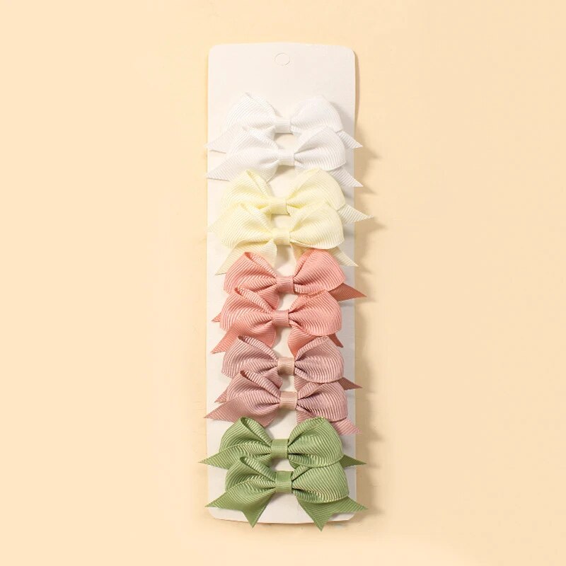 10 pezzi fiocchi carini fermagli per capelli per bambini colore caramella ragazze principessa forcine barrette accessori per capelli per bambini