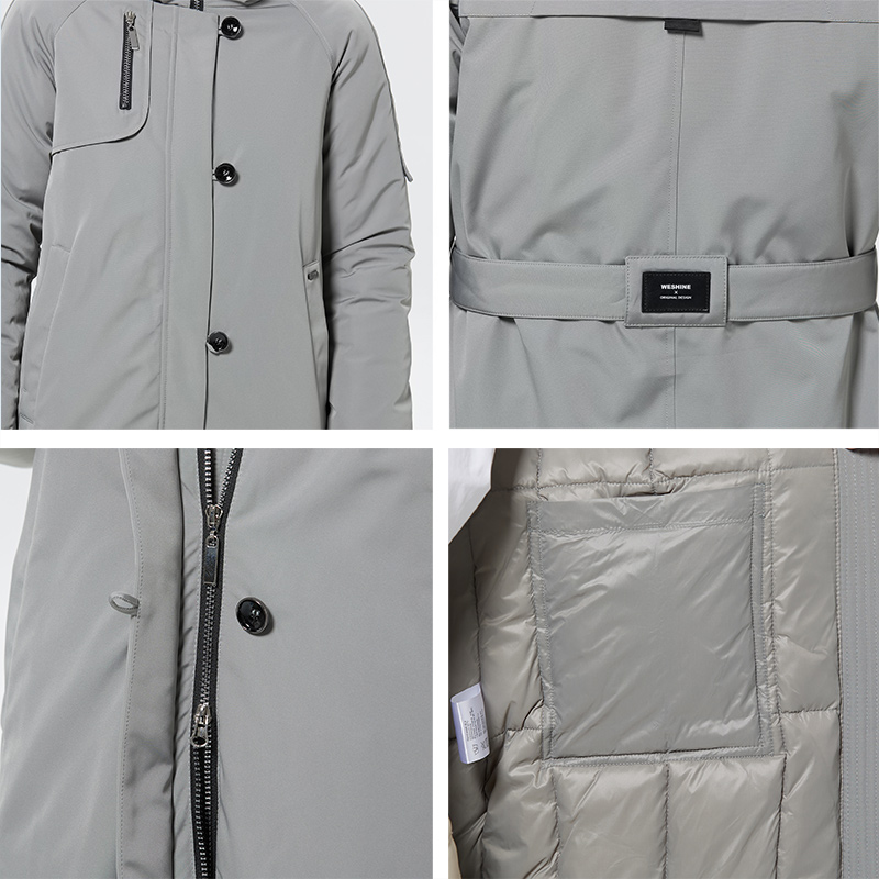 Eisbär neue Winter Damen jacke mit Kapuze warmer verdickter Mantel wind dichter Parka mit Gürtel gwd22599i