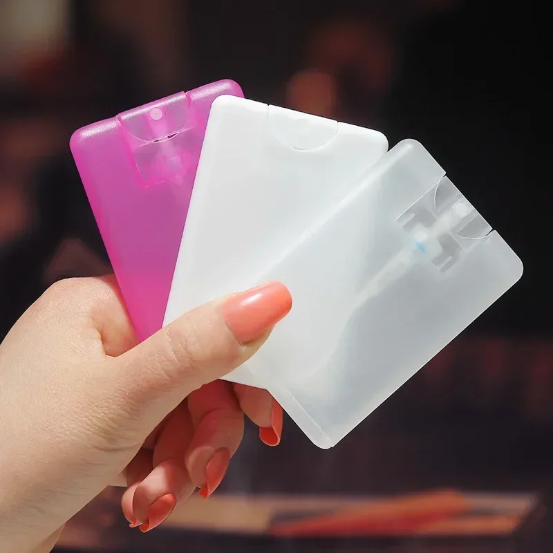 New 20ml Portable Card Refillable Hand Sanitizer Alcohol Bottles Mini Card Spray Bottle Travel Sub-bottling Cosmetics Press