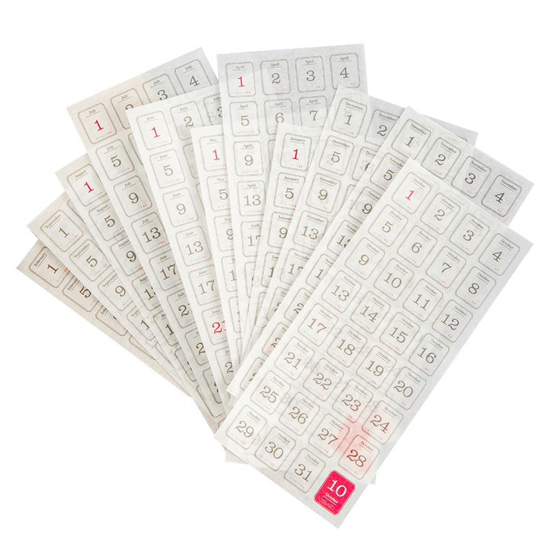 Autocollants adhésifs pour scrapbooking, 365 jours, date, licence, anciers, attro, journal, album, fournitures, DIY bricolage