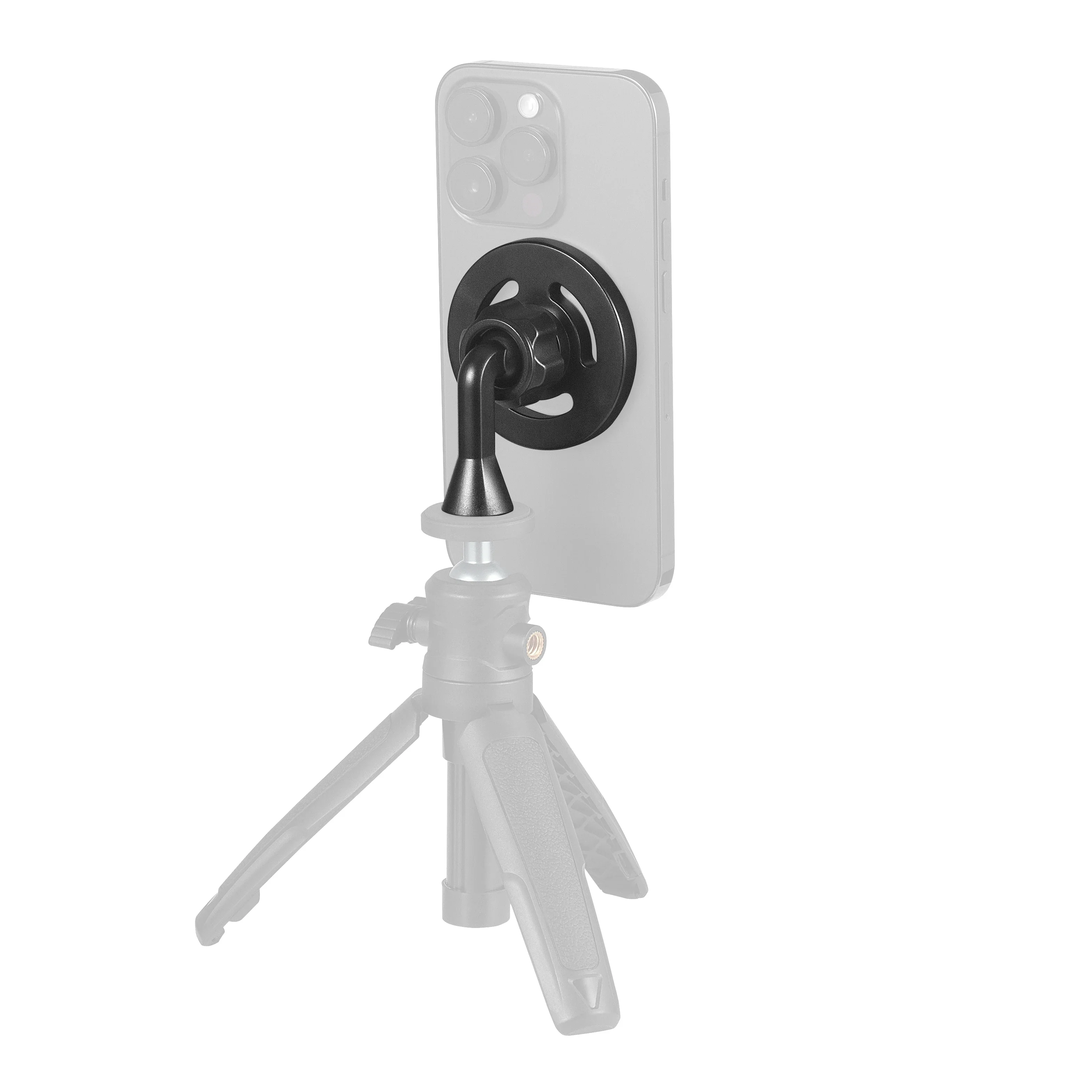 For IPhone 15 14 13 12 Plus Pro Max Magsafe Case, Selfie StickMagnetic Phone Tripod Mount Adapter with 1/4"-20 Hole for MagSafe