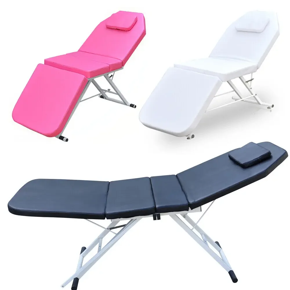 Sedia da massaggio a 3 pieghe, tavolo con struttura in alluminio, salone di bellezza, spa, lettino per tatuaggi, nuovo