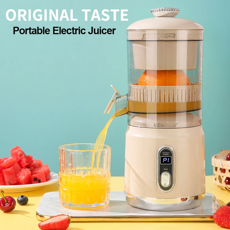 Exprimidor de naranjas eléctrico portátil, Extractor de zumo de fruta cítrica Original de 600ml, exprimidor de limón, licuadora de batidos, carga USB
