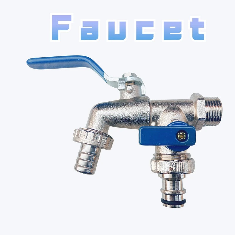 1/2'' 3/4'' Doppel Kopf Wasserhahn Wasser Splitter Stecker Kupplung Adapter Ventil Schalter Garten Schlauch Bewässerung Tap Joint