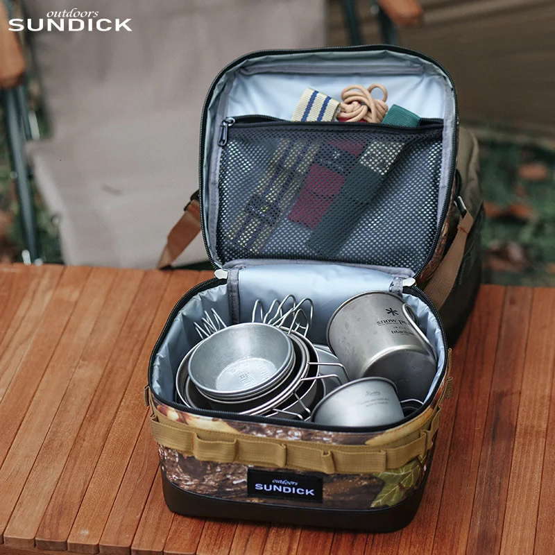 1 negro/marrón/verde militar/camuflaje opcional camping aislado al aire libre tazón taza bolsa de almacenamiento