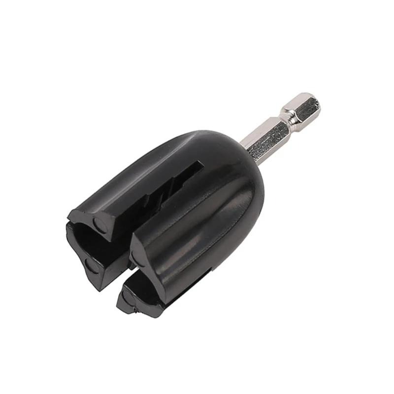 กีตาร์ String Winder HEAD HEX ไฟฟ้าเจาะ Tuning PEG PULLER เครื่องมืออุปกรณ์เสริมสําหรับกีตาร์อะคูสติกไฟฟ้าเบส (สีดํา)