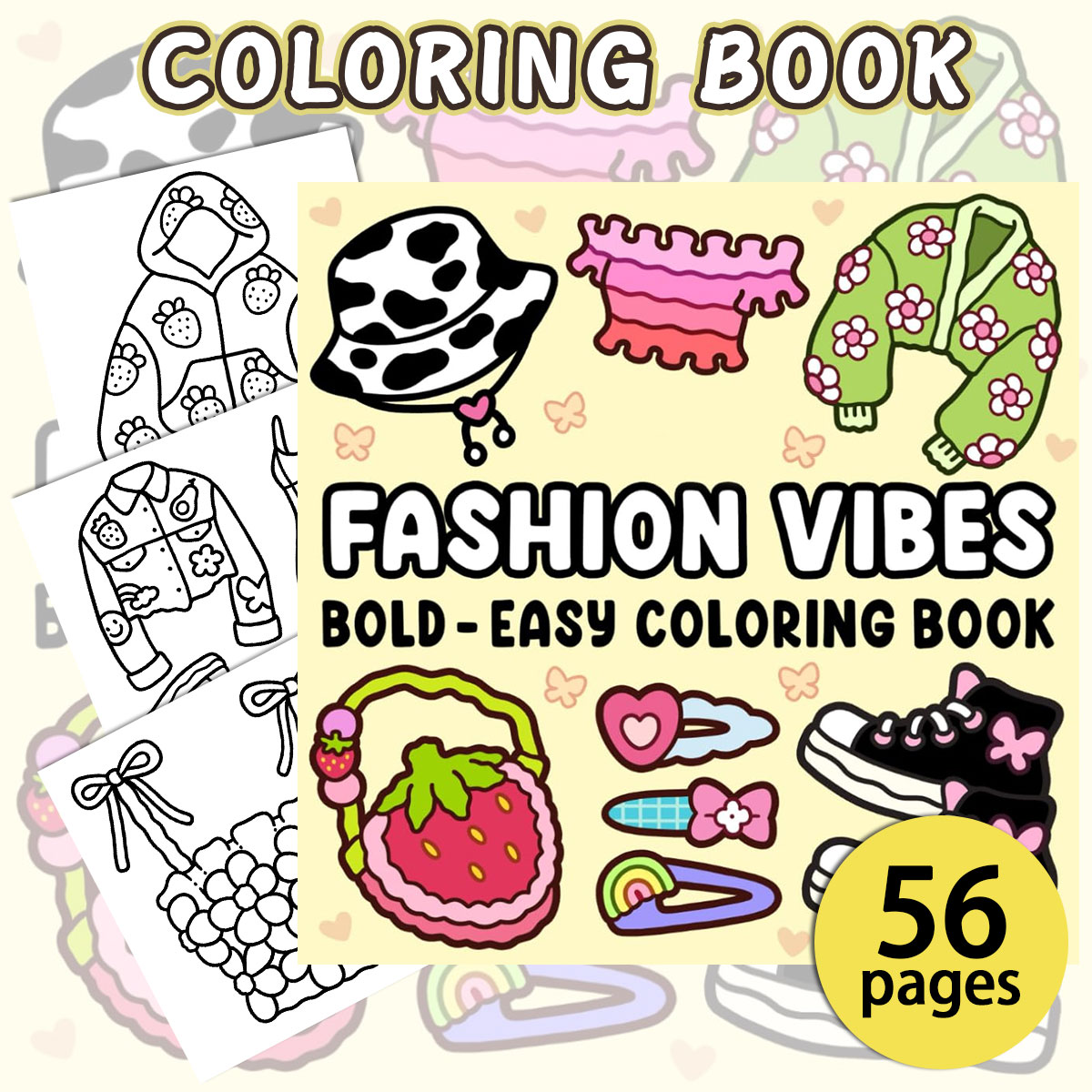 Kolorowanka relaksacyjna i zmniejszająca stres dla dorosłych i nastolatków „Jedzenie, napoje i słodycze”, połączona z różnymi obrazkami jedzenia, odpowiednia do interakcji rodzinnej, oświecenia dzieci, prezentów na Dzień Dziecka