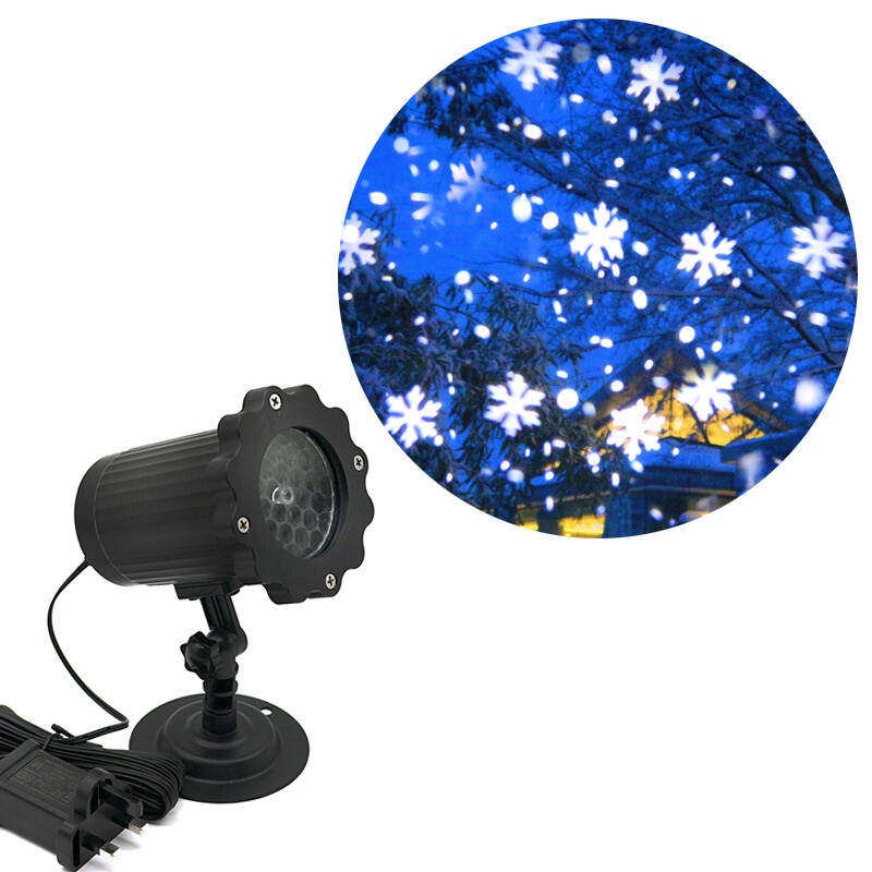 スノーフレーク Led ランプリモコン屋外芝生庭クリスマスステージ装飾装飾投影パターン吹雪ランプ新