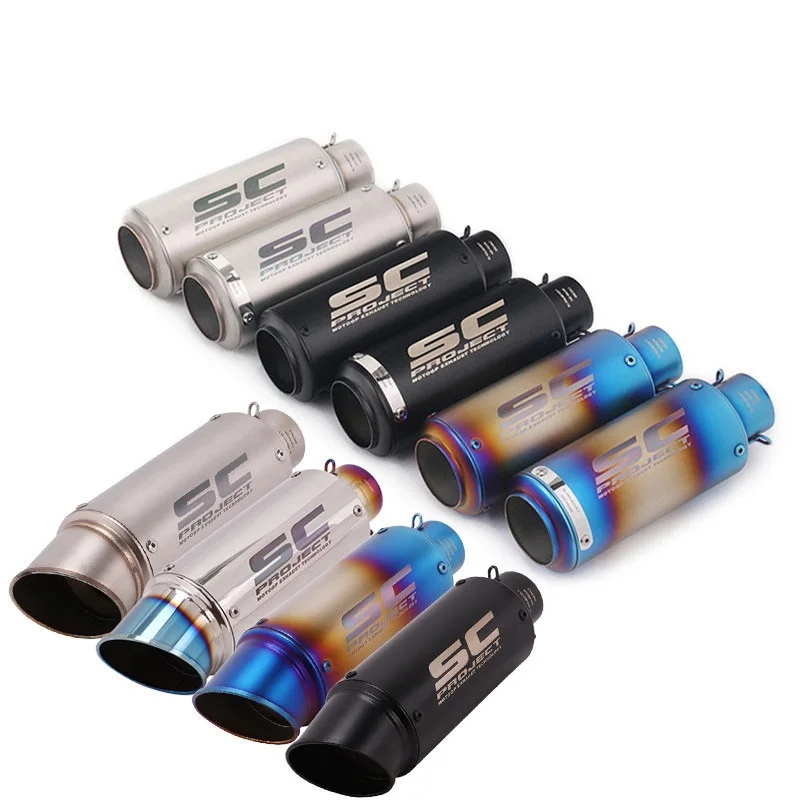 Uniwersalny tłumik motocyklowy ze stali nierdzewnej 51/60 mm, wydech z włókna węglowego z DB Killerem do z900 R3 R25 MT07 MT09 R1 Z400 Z650