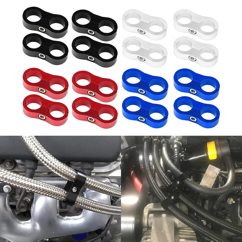 AN4 AN6 AN8 AN10 Billet aceite combustible manguera de agua tubo seprator abrazadera divisor Kit separador de línea soporte separador de manguera