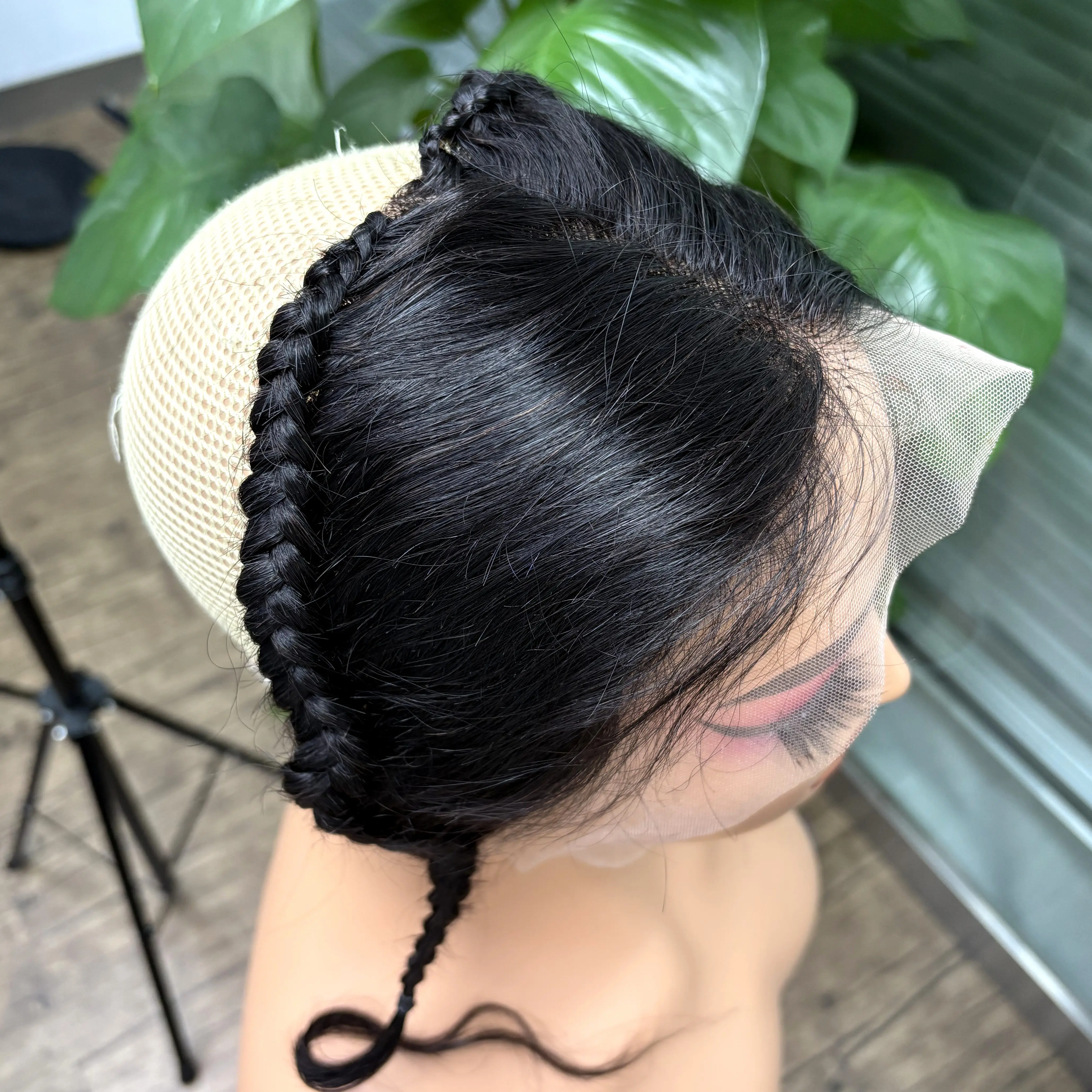 10 polegadas 13x4 renda frontal transparente com tranças cabelo remy birmanês natural renda frontal para mulheres meninas