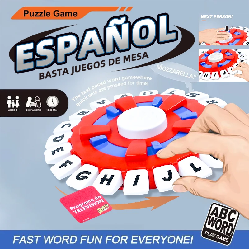 Spaanse Basta Game Fast-paced Familie Verzamelen Brief Speelgoed Voor Volwassenen Kinderen Letters Leren Lengua Zagreb Juegos De Mesas