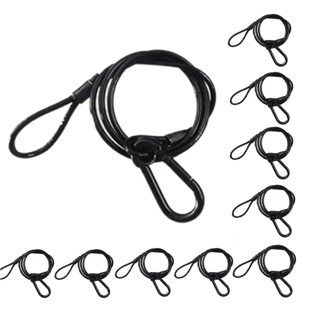10 pçs/lote fio de bloqueio de aço de alta qualidade bloqueio de corda segura 70cm luz de palco cabo de corda de segurança/fio seguro para luz de palco segurança