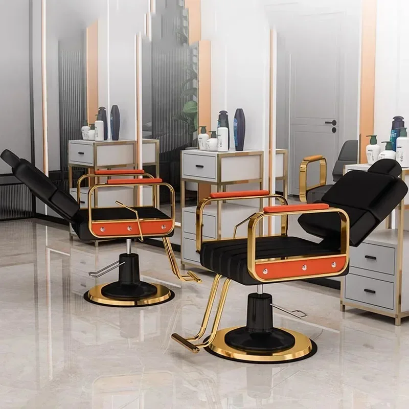 Poltrone reclinabili Poltrone da barbiere Vanity Girevole Poltrona da parrucchiere estetica professionale di lusso Mobili da barbiere per salone di bellezza