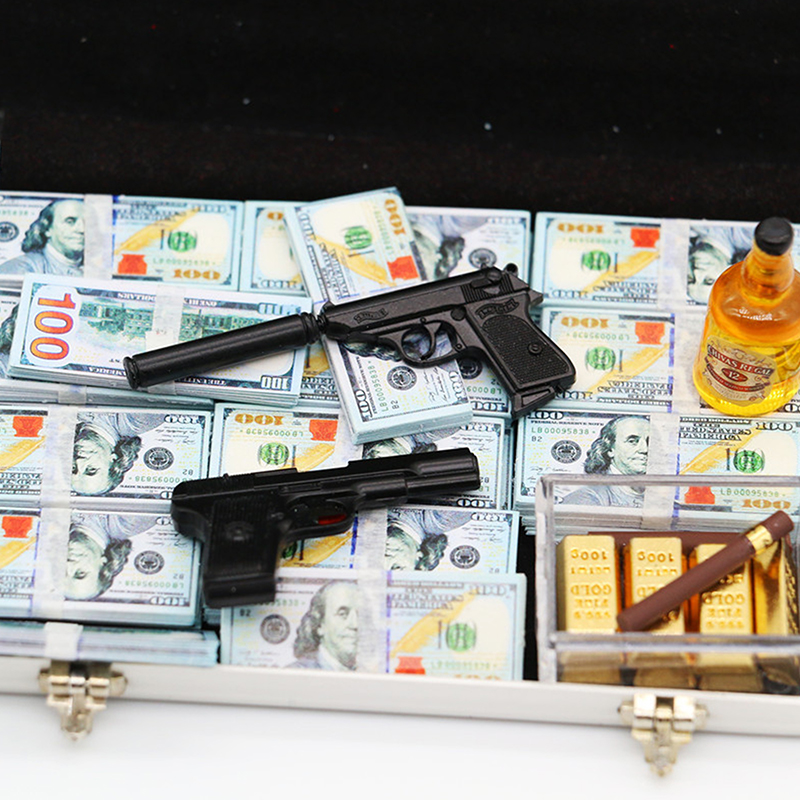 Миниатюрная игрушка для еды, модель, сцена, кукольный домик, аксессуары, мини-игрушка, пистолет, орнамент, стрельба