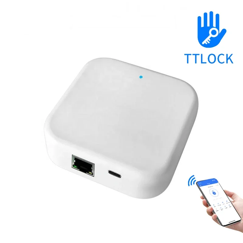 Ttlock app dispositivo g3 gateway com porta ethernet rj45 fechadura da porta inteligente com fio gateway desbloqueio remoto controle de voz para alexa google