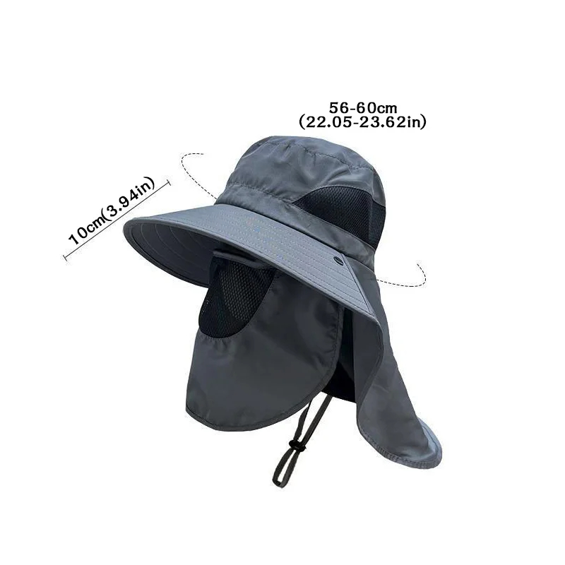 Sombreros para el sol de verano, sombreros para pescar al aire libre, viseras para acampar para hombres y mujeres, sombreros de cubo con solapa para el cuello