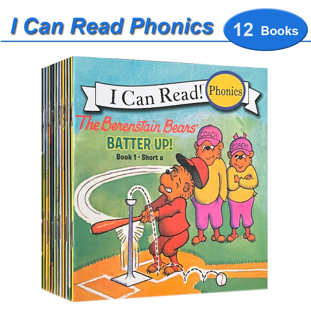I Can Read Phonics 12 冊/セット はじめての絵本 英語物語ポケットブック 子供用 キッズ ベビー モンテッソーリ 読書