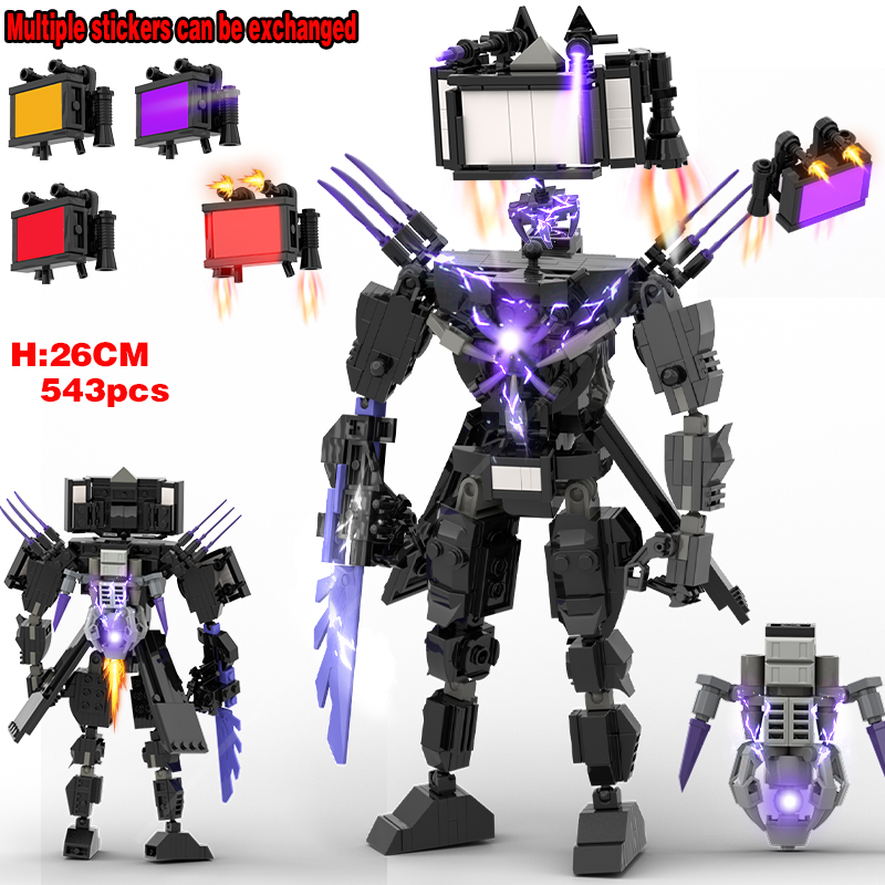 MOC Skibidi-Juego de bloques de construcción para inodoro, Titan Speakerman, camarógrafo, Tvman, modelo DIY, juguetes para chico, regalos de cumpleaños de Año Nuevo