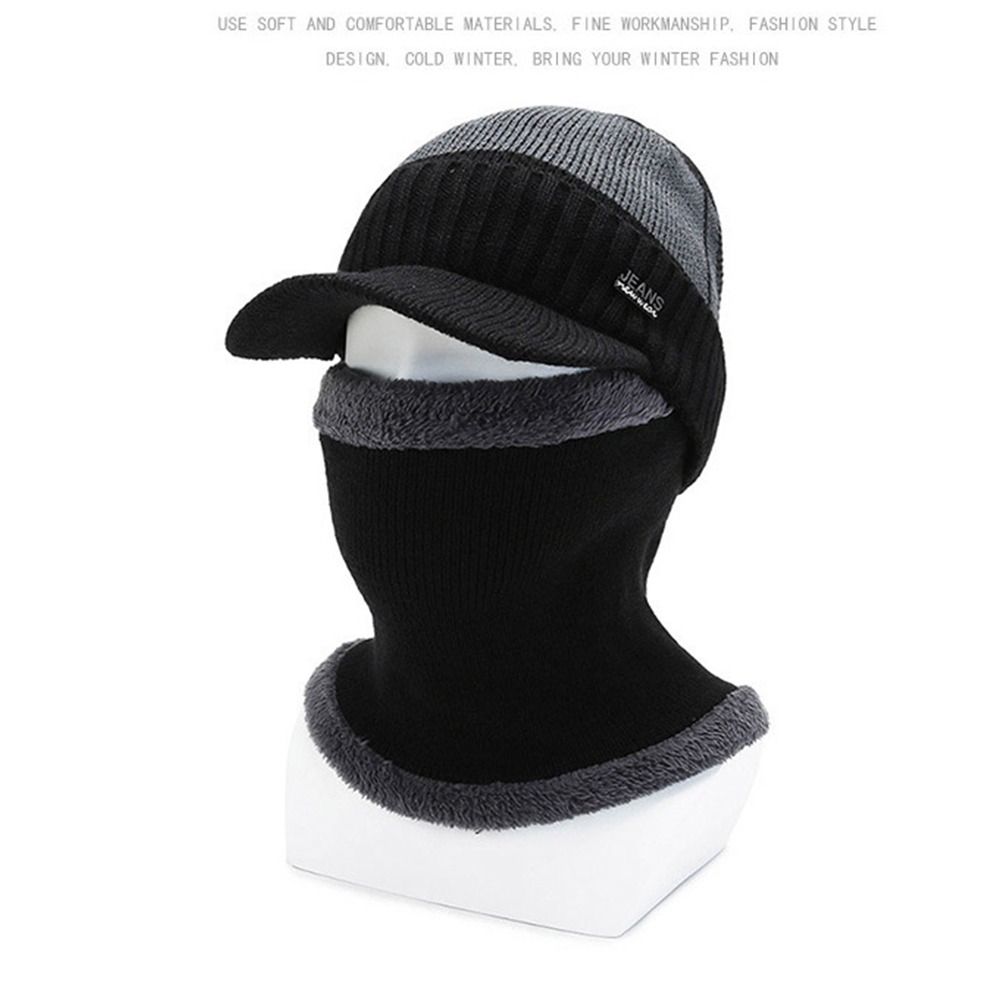 New Breathable Winter Warm Hat Knitted Beanie Plus Fleece Skullies Beanies Hat Cold Protection Ski Cap Men