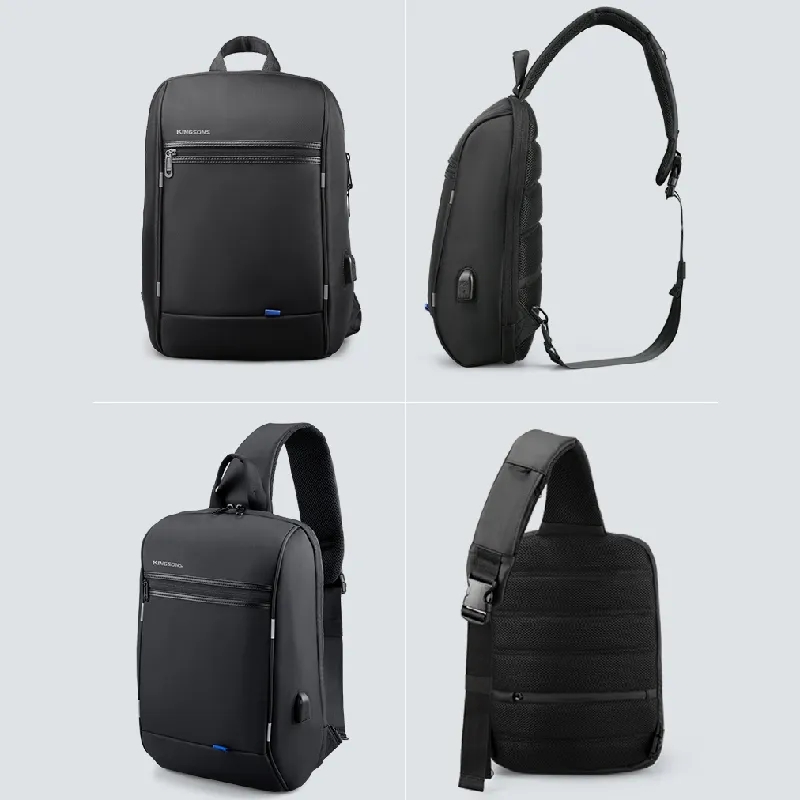 キングストン-男性用ラップトップバッグ,シングルショルダーバッグ,チェストバッグ,防水,小,13.3インチ