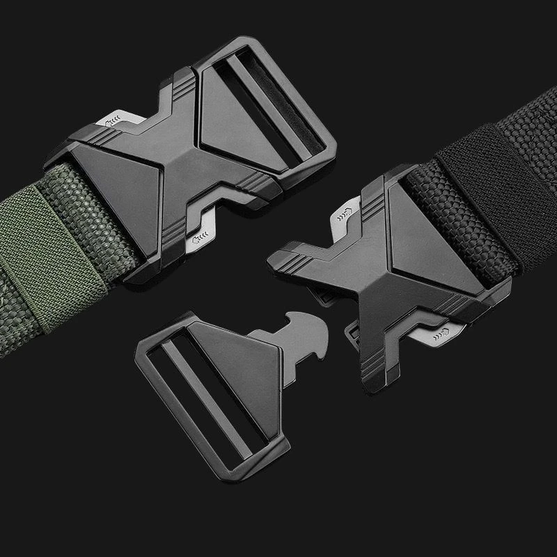 2PC Neue Verdickte Taille Gürtel Männer Taktische Automatische Schnalle Outdoor Nylon Gürtel Arbeitskleidung Leinwand Casual Sport Hosen Taille Gürtel