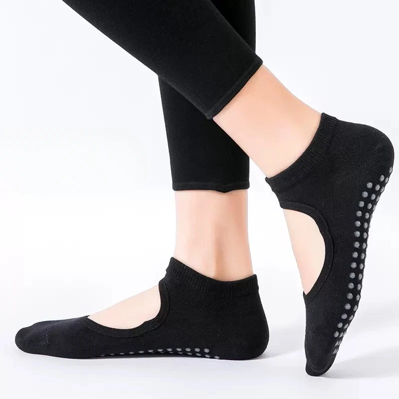 Hochwertige Damen-Yoga-Socken, rutschfest, atmungsaktiv, rückenfrei, Pilates-Socken, Knöchel, Damen, Ballett, Tanz, Sportsocken für Fitness, Fitnessstudio