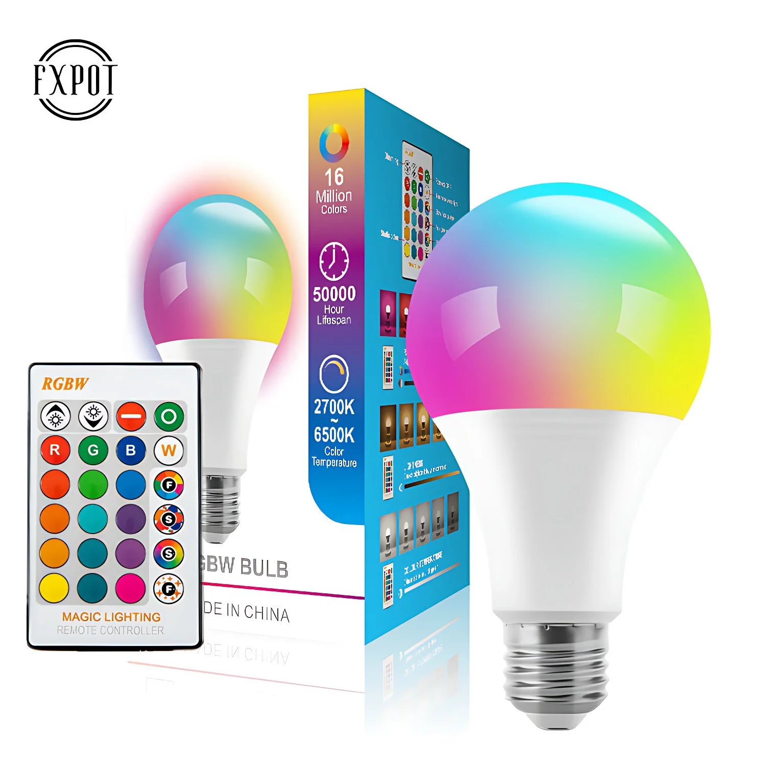 E27 RGB Fernbedienung Birne Led Licht Für Zimmer Smart Birne Lampe Dimmer Geringer Stromverbrauch Energie Sparen Einstellbare birne Neue 2024