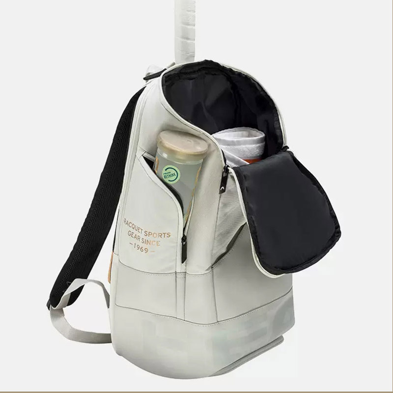 Cabeça genuína tênis mochila equipe multi-funcional esportes badminton raquete saco para 1-2 pçs padel com sapatos saco