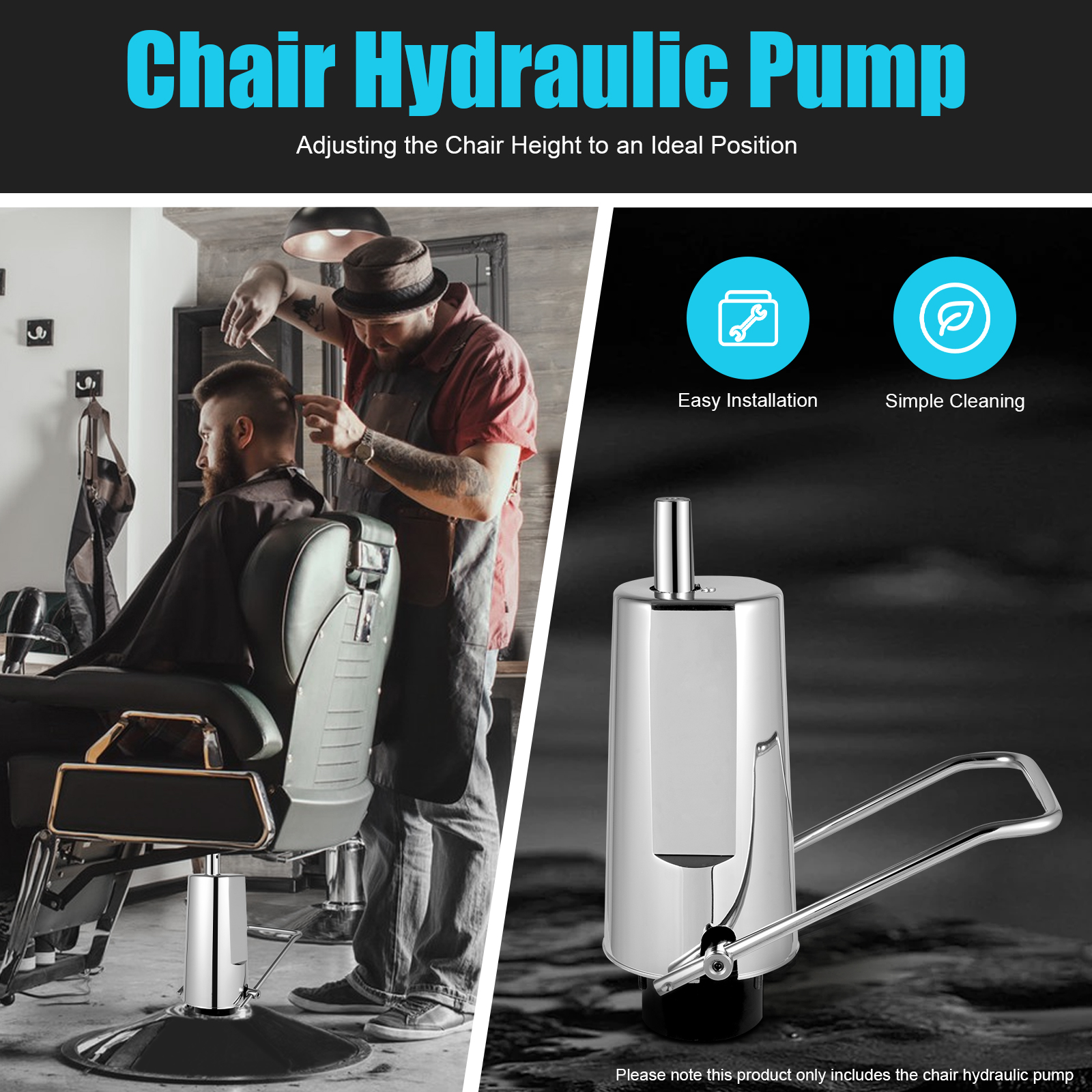 Friseurstuhl-Hydraulikpumpe, Ersatz-Hydraulikpumpe für Friseursalon-Schönheitsstuhl, 440 Pfund Kapazität, 26 mm Welle