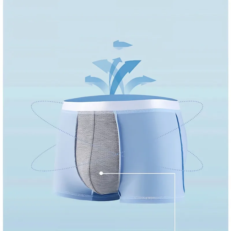 4 Teile/los Männer Boxer Eis Seide Mann Boxer Boxer Graphene Männer Unterhose Atmungsaktive Schlüpfer der Männer Ultradünne Underpanties Sommer