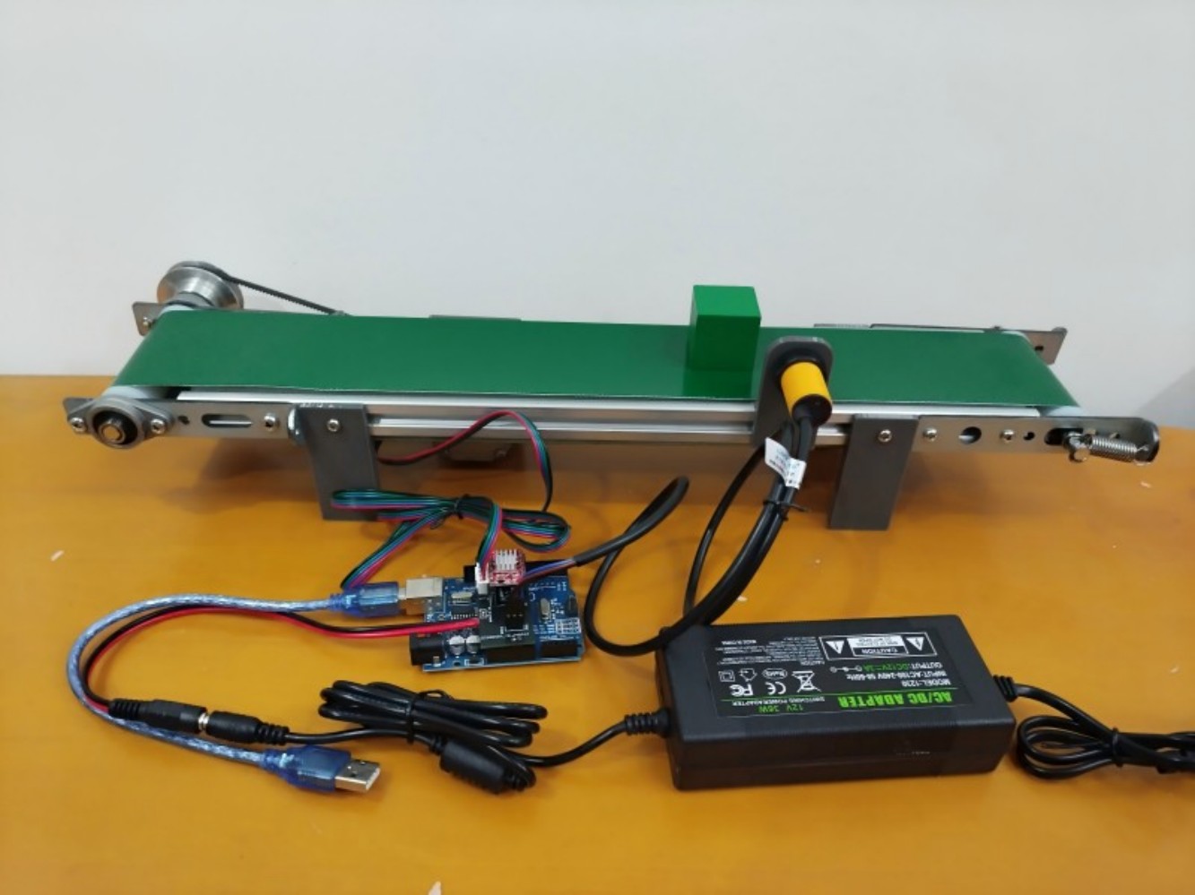 10 * 55 cm elektrische transportband met infraroodsensor 42 stappenmotorlift voor Arduino Robot DIY-kit voor Python Open Source Code