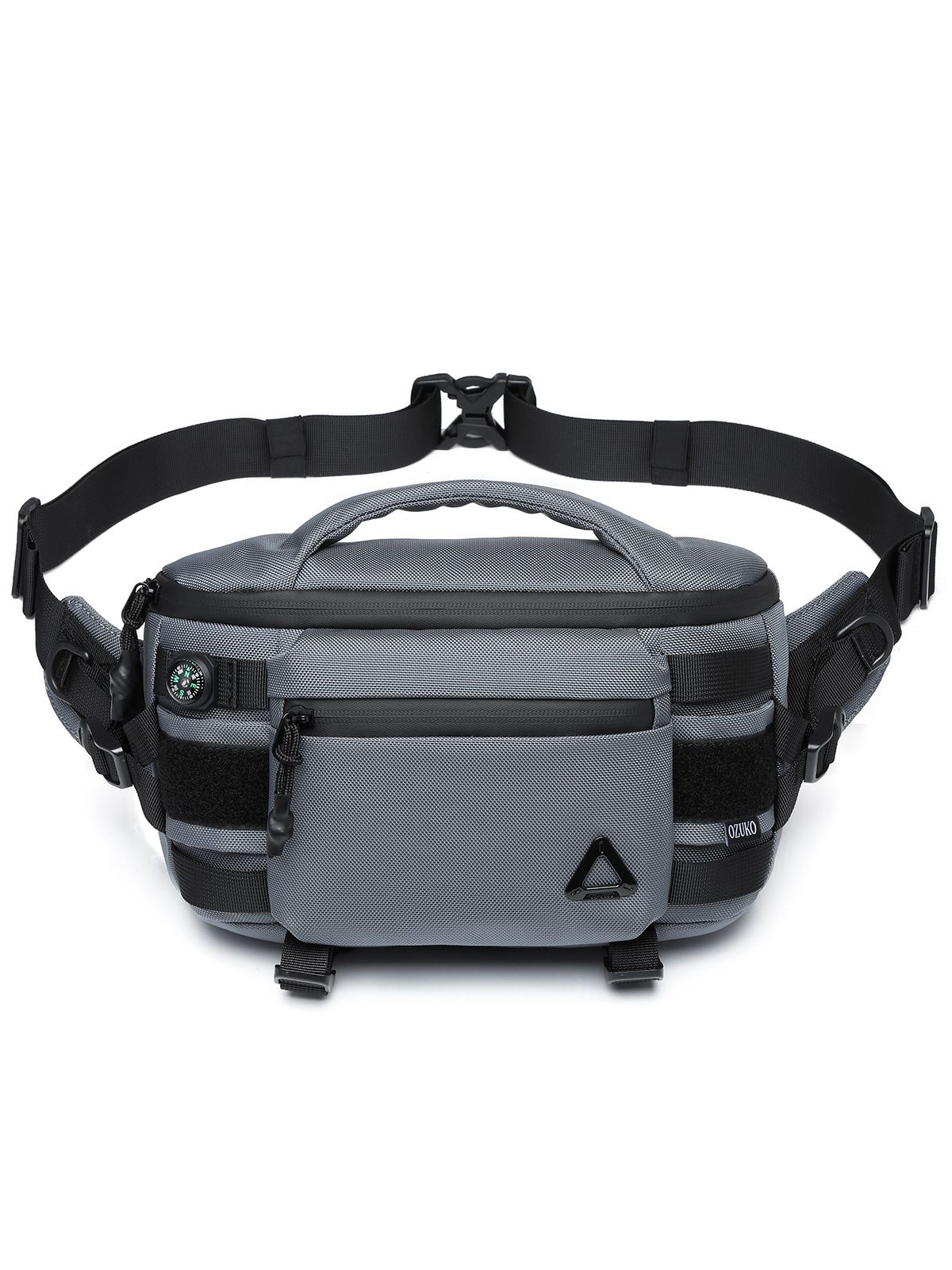 Ozuko Heren Taille Pack Outdoor Multi-Functionele Tactische Sport Waterdichte Heren Senior Borsttas Crossbody Tas