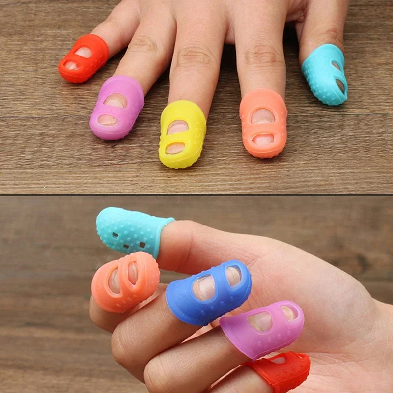 Nähen Fingerhut Atmungsaktive Schutz Silikon Finger Fingerhut Finger Abdeckkappen Quilten Nähen Handarbeiten Handwerk NEU