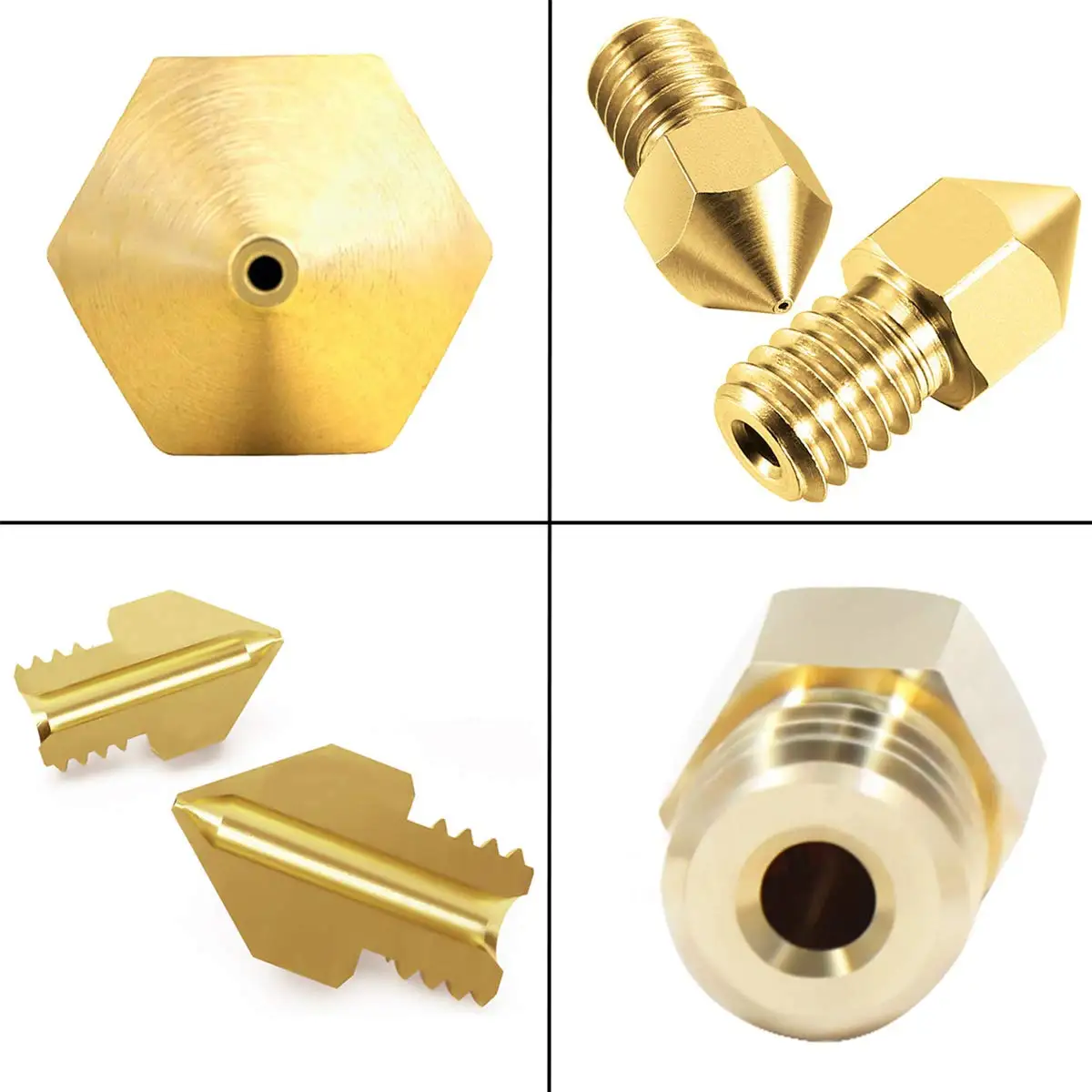 31 Cái/lốc 1.75Mm MK8 Đầu Vòi Bằng Đồng Giàn Phơi In Hình Đầu Cho Anet A8 A8Plus CREALITY Ender 3 3S Pro v2 CR10 3D Máy In 0.2-1.0Mm