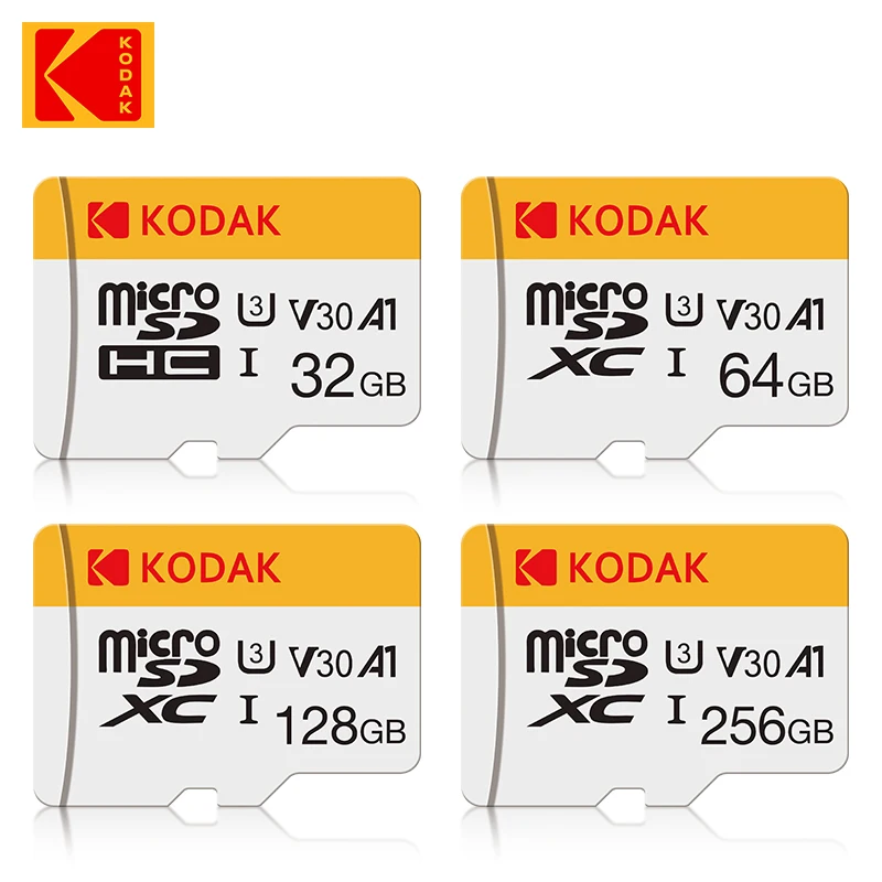 Оригинальная карта Kodak Micro SD, 64 ГБ, класс 10, высокоскоростная карта памяти, 32 ГБ, оптовая продажа, карта U3, смартфон, планшет, камера gopro