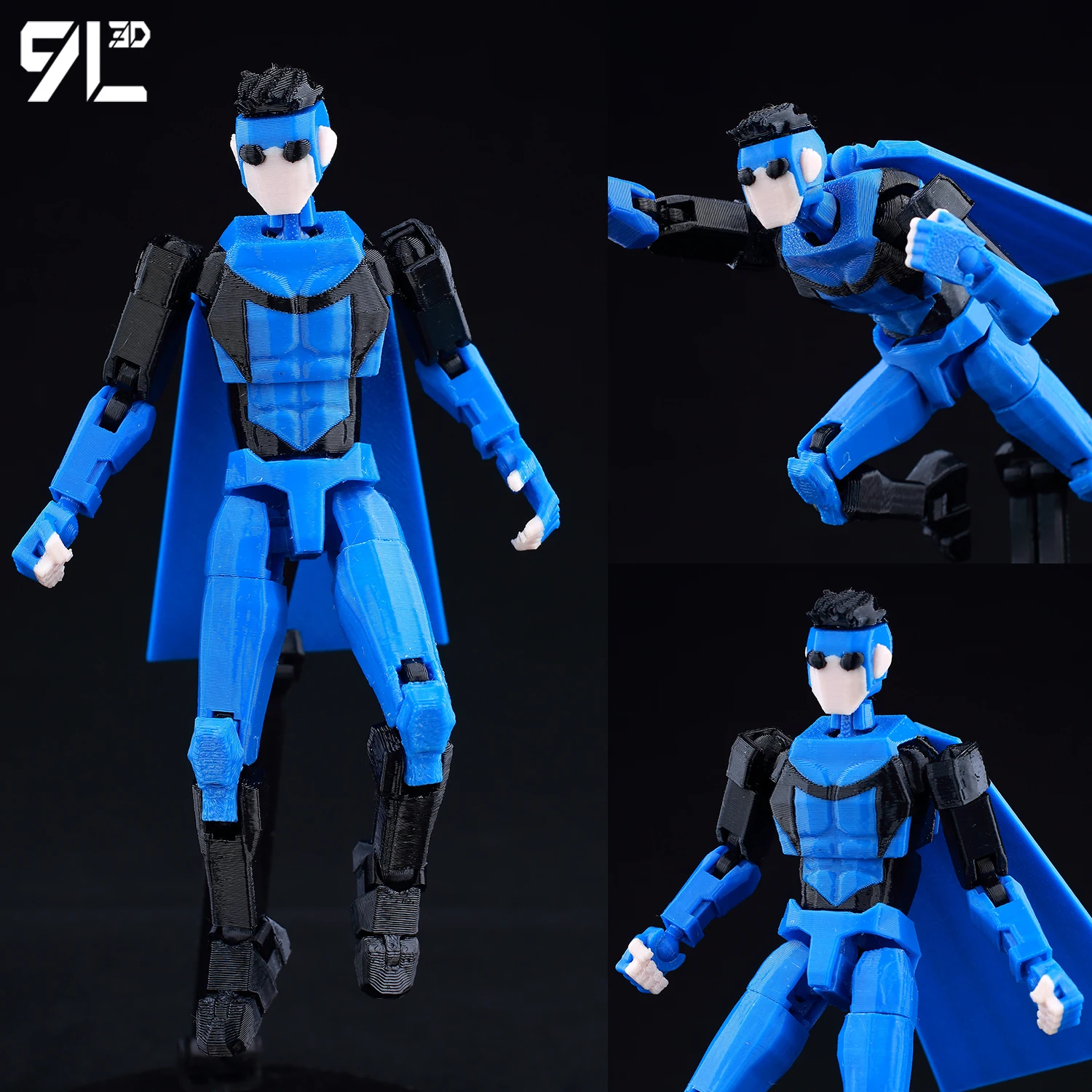 9L3D Lucky 13 Invincible Boy Action Figure, 3D Printed Anime Model, Multi-Jointed Poseable Collectible Toy, Gift for Fans