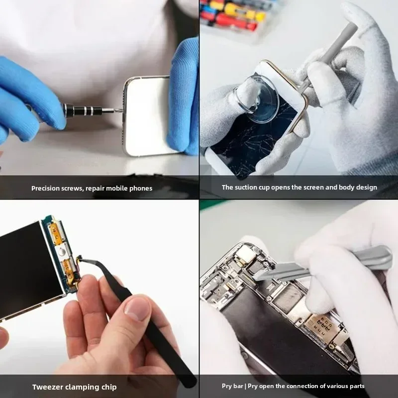 Juego de destornilladores de precisión magnéticos 115 en 1, herramientas de reparación electrónica, destornillador de tuerca profesional para mantenimiento de ordenador portátil, teléfono y PC
