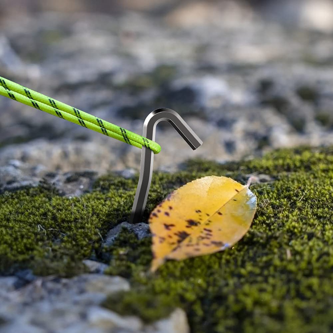 Tent Pegs 8 PCS 18cm Metal Heavy Duty Tent Hooks Aluminum Alloy Rust Free Camping Tent Ground Pegs