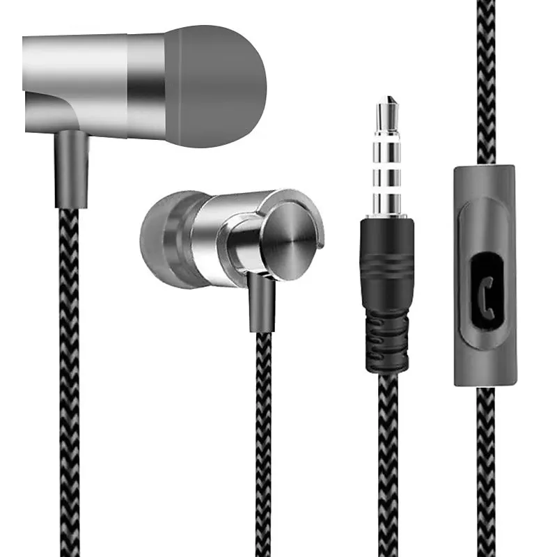 Auriculares intrauditivos con cable de 3,5mm, cancelación de ruido, diseño ergonómico, estéreo HiFi, auriculares de música deportiva para teléfono móvil