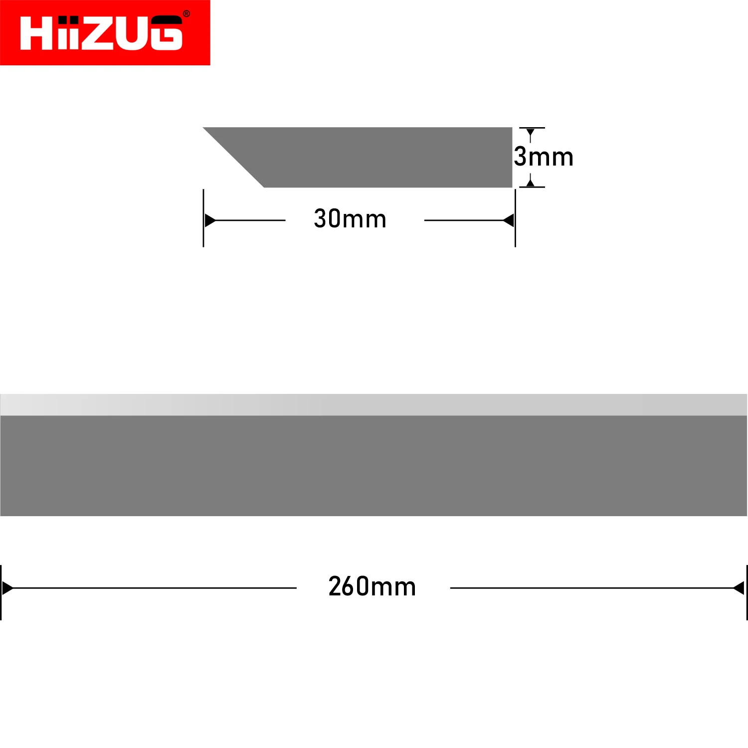 260 มม. × 30 มม. × 3 มม. กบใบมีด Jointer มีด Resharpenable สําหรับความหนา Jointer กบไม้งานไม้เครื่องมือ HSS/TCT 3 ชิ้น